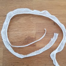 Pizzo elastico bianco da 4,5 mm da cucire