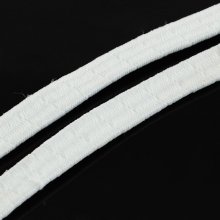Gomma elastica bianca piatta 5 mm al metro