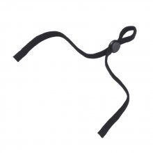 20 Fasce nere in corda elastica con fibbia regolabile per maschere.