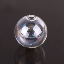1 Palla di vetro rotonda 25 mm AB Trasparente da riempire