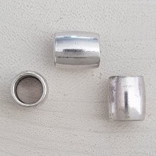 Perla tubolare d'argento N°03