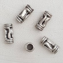 Perla tubolare d'argento N°09