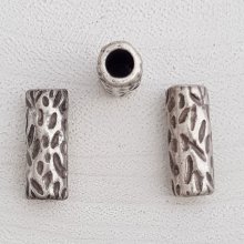 Perla tubolare d'argento N°11