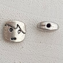 Perlina in metallo Boy 3D argento N°02
