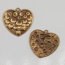 Ciondoli a cuore N°29 oro antico