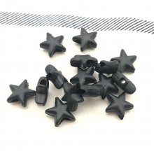 Fascetta elastica con fibbia a stella in gomma nera N°03 x 10 pezzi