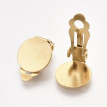 Porta orecchini Vassoio con clip in acciaio inox oro N°02