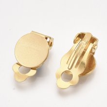 Porta orecchini Vassoio con clip in acciaio inox oro N°03