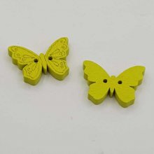 Bottone a farfalla in legno kaki N°01-04