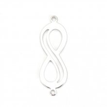 Connettore simbolo 'Infinito' in rame platino 18 ct.