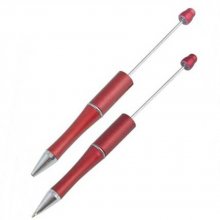 Penna con perline decorative rosso scuro per la personalizzazione x 1 pezzo