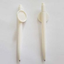 Penna bianca con cappuccio da 25 mm