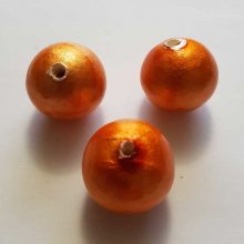 Perlina rotonda Papier Maché GT 24 mm Arancione