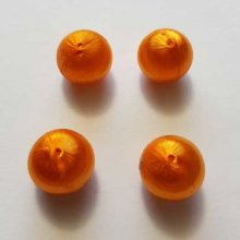 Perlina in filo intrecciato 15 mm Arancione