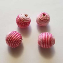 Filo di perline intrecciate 19 mm Rosa