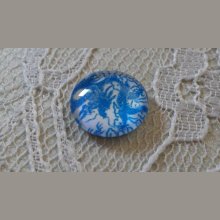 cabochon in vetro 12 mm fiore blu 040 