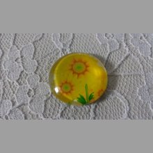 cabochon in vetro rotondo 20mm fiore 01-012 