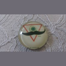 vetro cabochon rotondo 25 mm baffi 041 