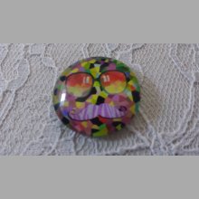 vetro cabochon rotondo 25 mm baffi 040 