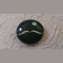 vetro cabochon rotondo 25 mm baffi 039 