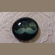 vetro cabochon rotondo 25 mm baffi 021 