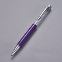 Penna per la decorazione di perline tubo vuoto da personalizzare argento indaco x 1 pezzo