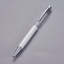 Penna per decorare le perle tubo vuoto da personalizzare bianco argento x 1 pezzo