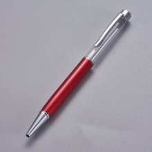 Penna per decorare le perle tubo vuoto per personalizzare argento rosso x 1 pezzo