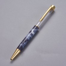 Tubo vuoto penna per decorazione perline blu di Prussia oro x 1 pezzo