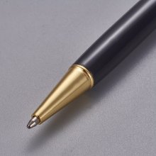 Penna per decorazione perline tubo vuoto da personalizzare nero oro x 1 pezzo