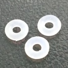 20 Anelli Perline Blocker in gomma bianca 6 mm