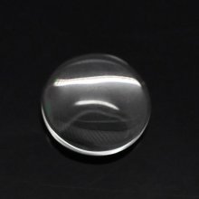 10 Cabochon rotondi da 12 mm in vetro trasparente a bava d'arancia N°03