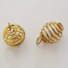 Gabbia a spirale perla 19 mm Oro N°06