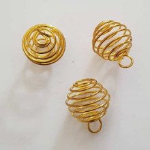 Gabbia a spirale perla 19 mm Oro N°08