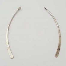 Barra curva in metallo Argento 1 anello N°01 Argento