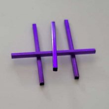 10 Tubes Carrés 40 mm Violet