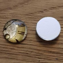 cabochon rond en verre 16mm divers 009