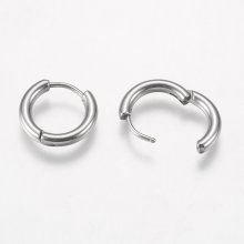 Support Boucle d'oreille Créole Huggie Acier Inoxydable 15 mm