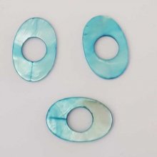 Perle Ovale Nacre 30 x 20 mm Bleu