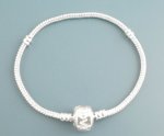 Bracciale europeo a clip 22 cm Chiusura d'amore