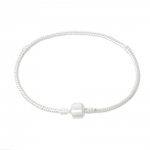 Bracciale europeo a clip 17 cm Chiusura liscia