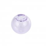 1 sfera di vetro rotonda da riempire 12 mm Viola