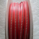 B-Corail in pelle 10 mm Swarovski strass per 20 cm