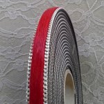 Pelle di vitello rossa piatta 10 mm per 20 cm pelle e catena