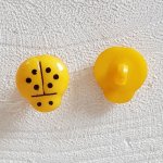 Fantasia di bottoni, bambini, neonati Motivo coccinella N°01-03 Giallo scuro