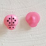 Bottoni fantasia, bambini, neonati Motivo Coccinella N°01-13 Rosa