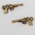 Charm pistola revolver N°01 Bronzo