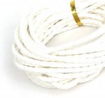 5 metri Cordone bianco intrecciato in similpelle 3 mm