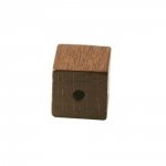 10 Perline di legno cubo/quadrato 10 mm marrone scuro