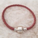 Bracciale europeo a clip intrecciata 02 da 15 a 23 CM Caffè